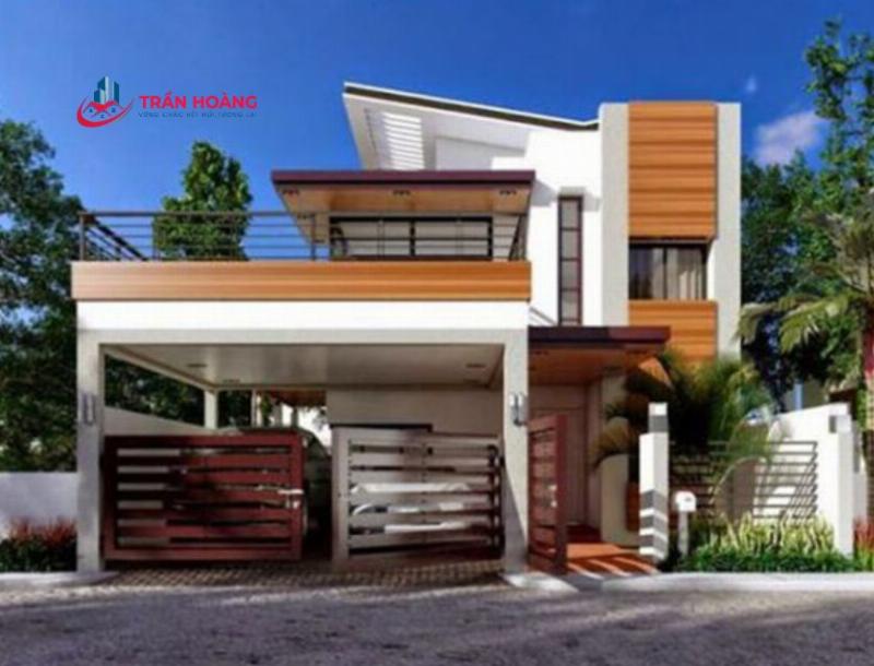 Thiết kế mẫu nhà ống 2 tầng có sân thượng đẹp, là không gian thư giãn lý tưởng